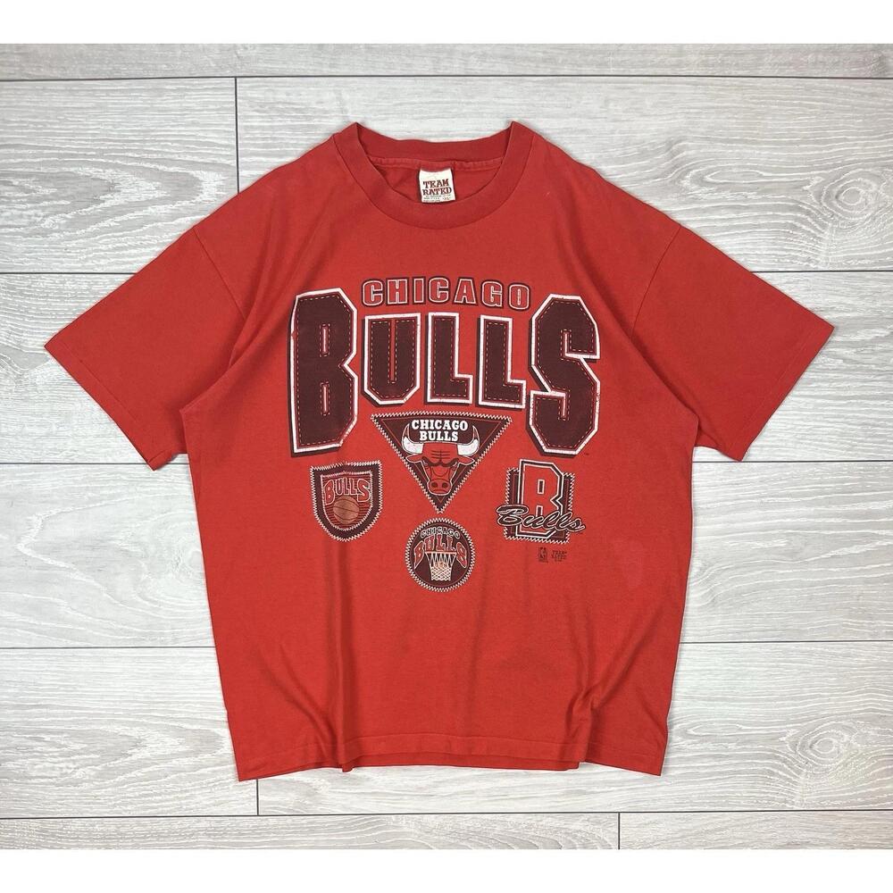 Chicago Bulls Nba 1992 Made In Usa Mens Red T Shirt Xl Size